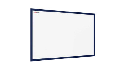 ALLboards Whiteboard dry erase magnetic surface wooden dark blue navy frame 120x90 cm