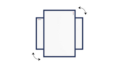 ALLboards Whiteboard dry erase magnetic surface wooden dark blue navy frame 120x90 cm