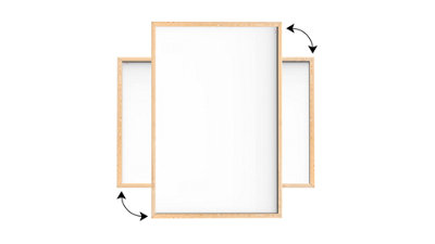 ALLboards Whiteboard dry erase magnetic surface wooden natural frame 150x100 cm