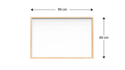 ALLboards Whiteboard dry erase magnetic surface wooden natural frame ...