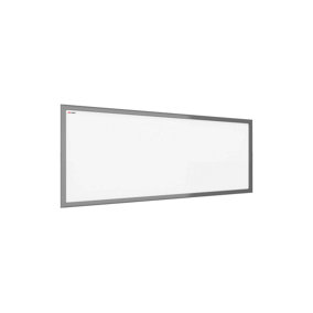 ALLboards Whiteboard dry erase magnetic surface wooden silver frame 30x70 cm