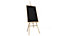 ALLboards Wooden beech easel 145 cm + Black chalkboard 70x50 cm beech wooden frame