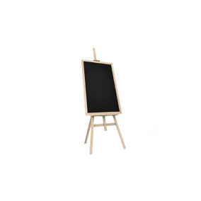 ALLboards Wooden beech easel 145 cm + Black chalkboard 70x50 cm beech wooden frame