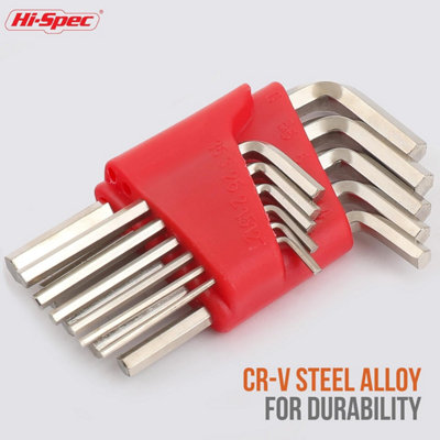 Allen Key Set Hex Metric 11 PC Wrench Tool Set 1.27-6mm Long and Short Arm