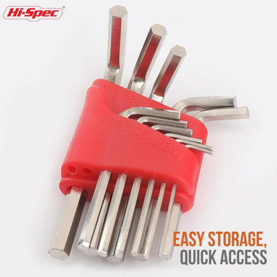 Allen Key Set Hex Metric 11 PC Wrench Tool Set 1.27-6mm Long and Short Arm