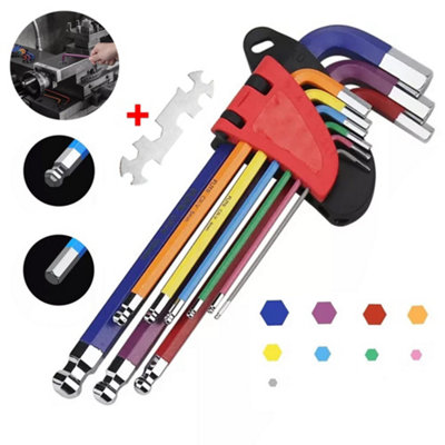 Bondhus Super Long Metric Ball End Hex Allen Key Tool Set 5 Pcs With Magnet