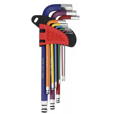 Allen Key Set Torx Metric Ball Star End Hex Long Folding Wrench Colour