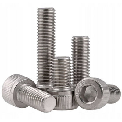 100 X M6 A2 Stainless Steel Allen Key Socket Cap Head Bolts – Assorted Sizes