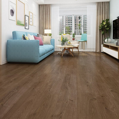 Allo (RBP) Warm Walnut 5.2mm SPC Click LVT Flooring Wood Effect, For Home & Commercial Use 2.193 m²Per Pack