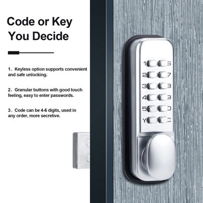 Alloy Lock Box, Chrome-Plated Mechanical Code Lock, Waterproof, Indoor ...