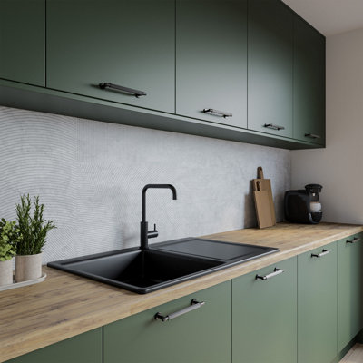 Alloy Marble Arc Grey Kitchen Splashback Panel, Heat Resistant ...