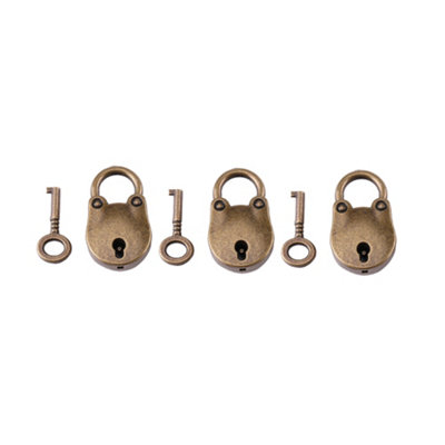 Alloy Vintage Style Mini Padlocks LocK For Small Luggage Box Home ...
