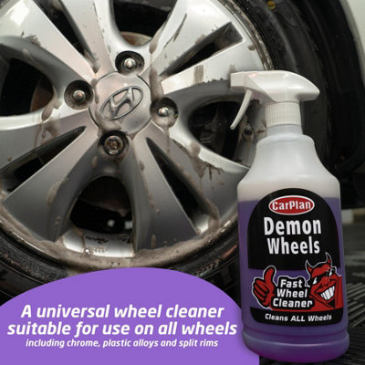 Alloy Wheel Cleaner CarPlan Demon Universal Brake Dust Dirt Remover 1 Litre x3 - 3