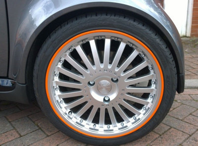 Alloy Wheel Protector by Rimblades Light - Protects from Kerb Rash - Orange