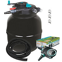 AllPondSolutions 50000L Pressurised Pond Filter Easy Clean PFC-50000-KIT