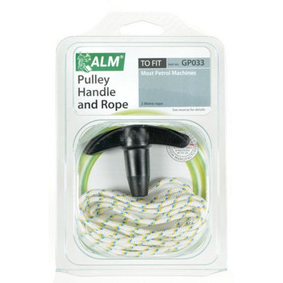 ALM GP033 Pulley Handle & Rope White/Black (2m x 3.5mm)