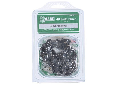 ALM Manufacturing - CH049 Chainsaw Chain 3/8in x 49 links 1.3mm - Fits 35cm Bars