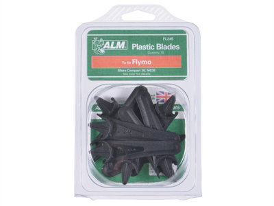 ALM Manufacturing FL245 FL245 Plastic Blades Half Moon Mounting to Suit Flymo ALMFL245 DIY at B Q