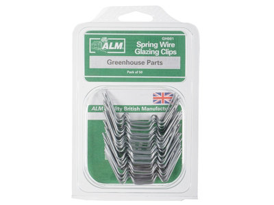 ALM Manufacturing GH001 GH001 W Glazing Clips Pack of 50 ALMGH001