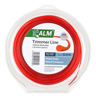 ALM Plain Trimmer Line Red (58m x 3mm)