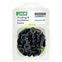 ALM Shading & Insulation Fixers (Pack of 20) Black (One Size)