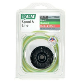 ALM Spool & Line Trimmer Line Green/Black (One Size)