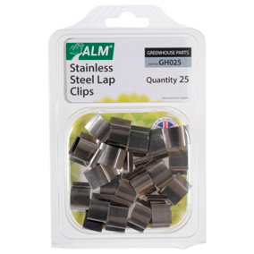 ALM Sprung Glazing Lap Clips (Pack Of 25) Silver (One Size)