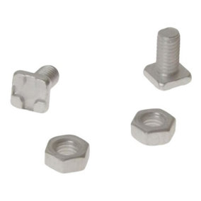 ALM Square Bolts & Nuts (Pack of 20) Silver (One Size)