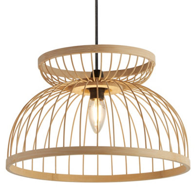 Alma Bamboo Ceiling Pendant Easy Fit Shade Home Décor Ceiling Light