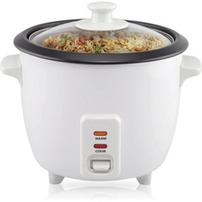 LP LIVING PLUS Electric Rice Cooker, Non stick, One Touch Button with  Measuring Cup and Spoon (0.6L)