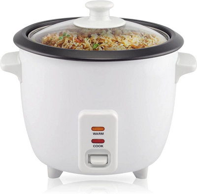 1.8L Automatic Rice Cooker with Removable Rice Bowl, White, Warm