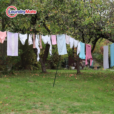 24m heavy duty telescopic clothesline prop washing line prop for