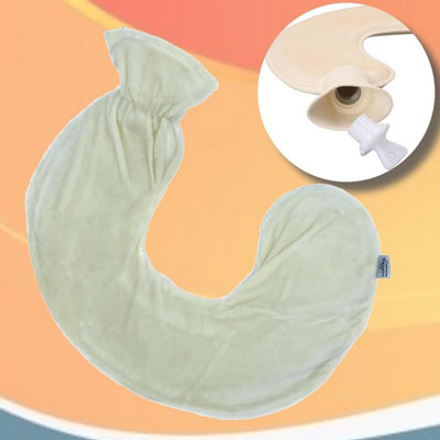 Almineez 2 in 1 U-Shaped Neck & Shoulder Hot Water Bottle Massaging Heat Pad Therapy Cream