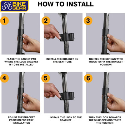Almineez Heavy Duty Bike U Lock D Lock with 2 Keys High Security PVC Waterproof Rustproof Bicycle U Shaped Secure Lock - 7