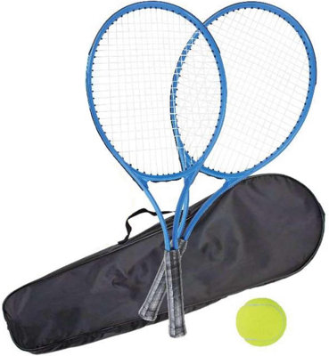 Almineez Junior 2 Player Kids Tennis Metal Racquet And Ball Set Garden ...