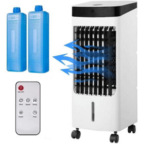 Almineez Portable Powerful Evaporative Air Cooler AC Fan With Remote 4L Tank  2 Ice Boxes 7.5H Timer