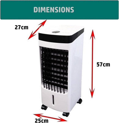 Almineez Portable Powerful Evaporative Air Cooler AC Fan With Remote 4L Tank  2 Ice Boxes 7.5H Timer - 6