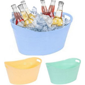 Almineez Premium Plastic Drink Bucket Large 24L Beverage Tub with Handles Perfect for Parties BBQs