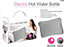 Almineez Rechargeable Electric Hot Water Bottle Bed Hand Warmer Massaging Heat Pad Fleece Cover