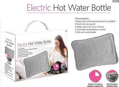 Rechargeable Electric Hot Water Bottle Bed Hand Warmer Massaging Heat Pad  Cozy : : Health & Personal Care