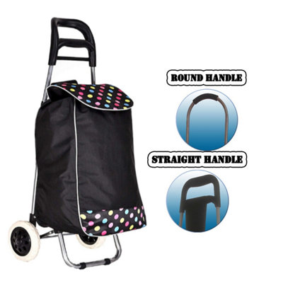 Almineez Shopping Trolley on Wheels 35L Foldable Trolley Bags for Shopping Cart Hard Wearing and Easy