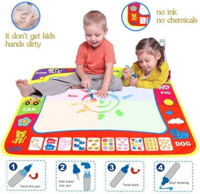 Almineez Water Magic Doodle Mat, Drawing Painting Mat with 2 Magic Pen ...