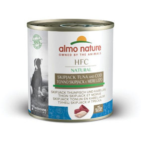 Almo Hfc Natural Wet Dog Skip Jack Tuna And Cod 280g (Pack of 12)
