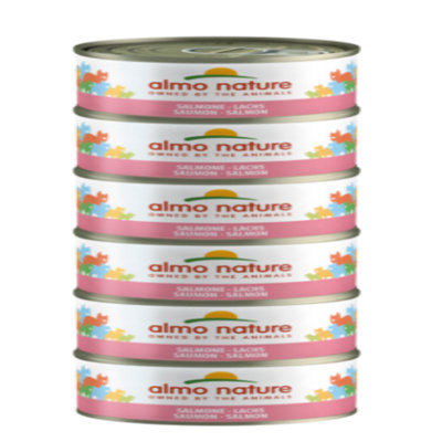 Almo Nature Mega Pack Wet Cat Tin - Salmon 6x70g (Pack of 18)