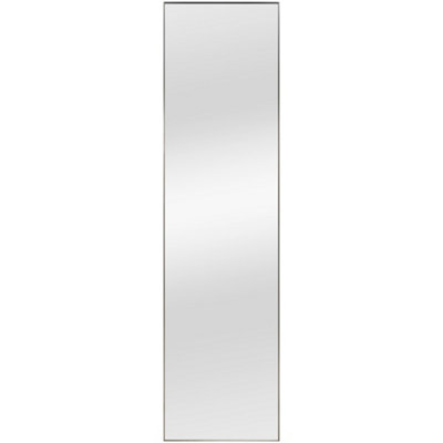 Alms Metallic Colour finish Free Standing Leaner Mirror, with square edge, 150 x 40cm