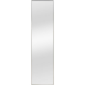 Alms Metallic Colour finish Free Standing Leaner Mirror, with square edge, 150 x 40cm