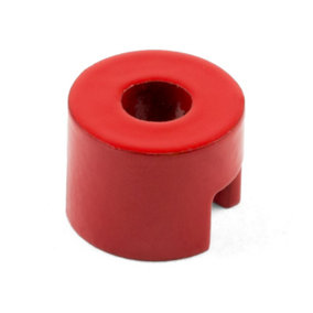 Alnico Button Magnet for High-Temp and Outdoor Applications - 12.5mm dia x 9.5mm thick c/w 5mm dia central hole - 0.7kg Pull