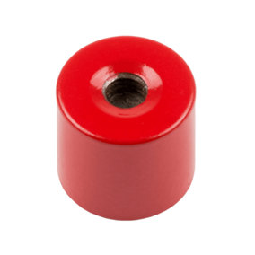 Alnico Deep Pot Magnet for High-Temp, Engineering, and Manufacturing - 17mm dia x 16mm thick c/w M6 threaded hole - 2.5kg Pull