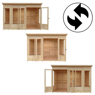 Alora 10x6 Pent Summerhouse with 5 windows and interchangeable configuration