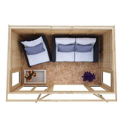 Alora 10x6 Pent Summerhouse with 5 windows and interchangeable configuration